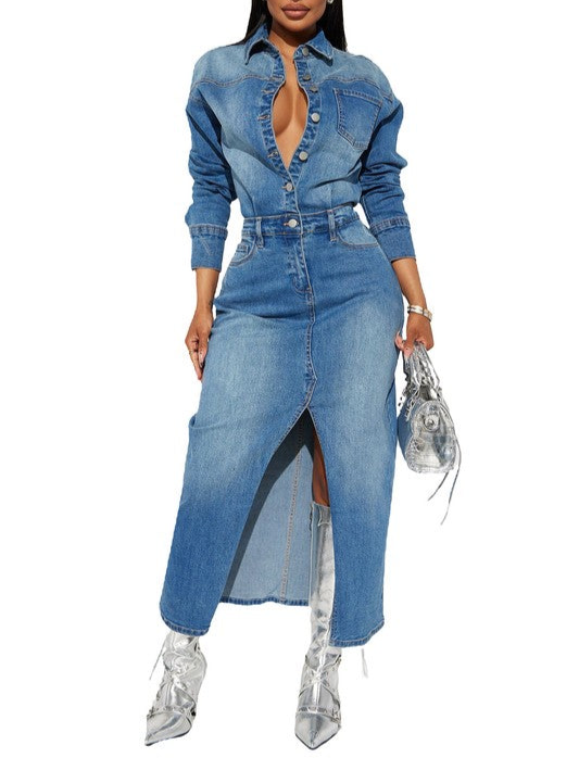 TONY DENIM MAXI DRESS
