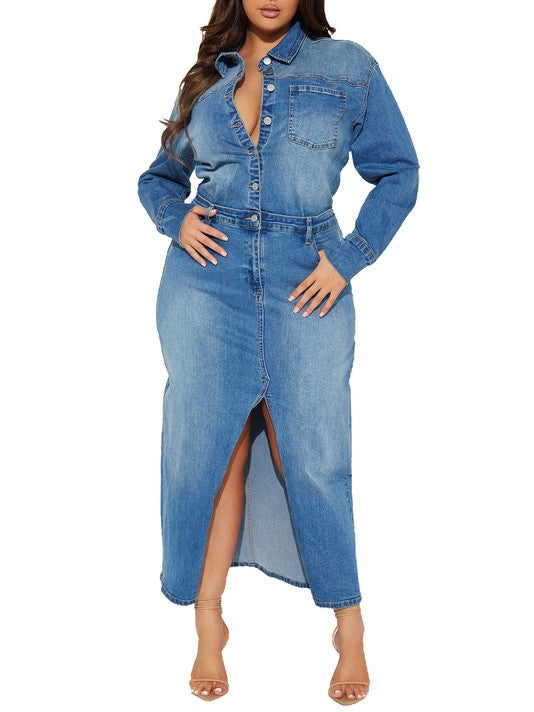 TONY DENIM MAXI DRESS